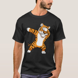 Camiseta T-Shirt Clássico do Mascote de Futebol de Dabbing 
