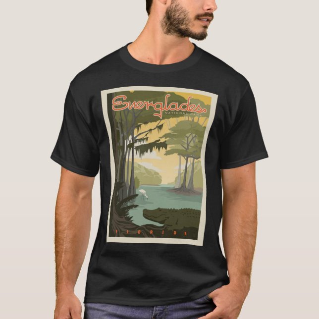 Camiseta T-Shirt Clássico do Parque Nacional Everglades (Frente)