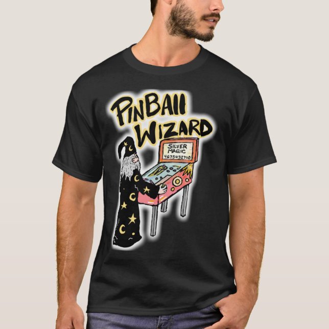 Camiseta T-Shirt Clássico do Pinball Wizard (Frente)