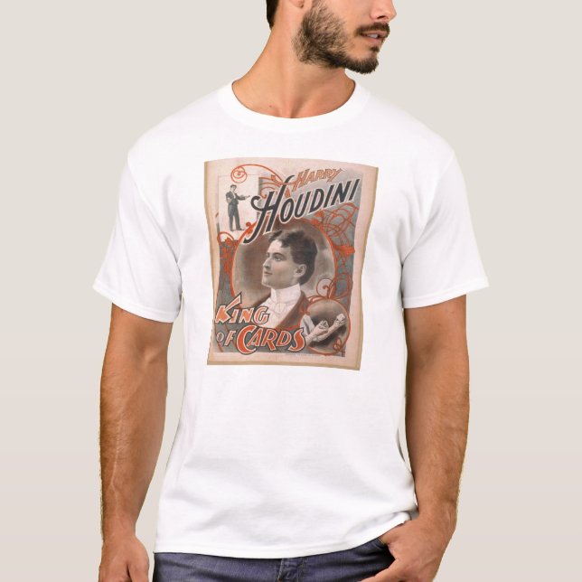 Camiseta T-shirt clássico do poster de Houdini (Frente)
