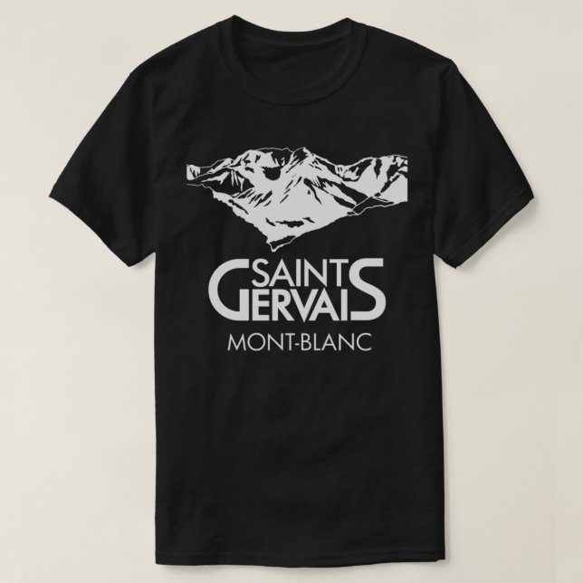 Camiseta T-Shirt Clássico do santo Gervais Mont Blanc (Frente do Design)