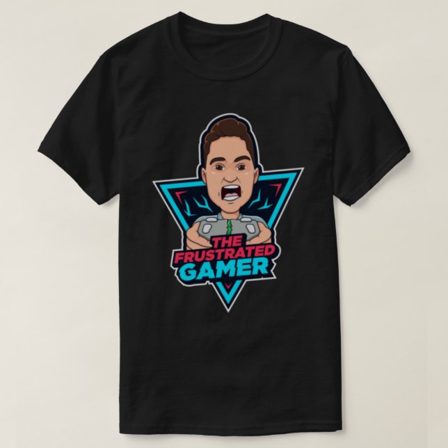 Camiseta T-Shirt clássico frustrado do jogador.png (Frente do Design)