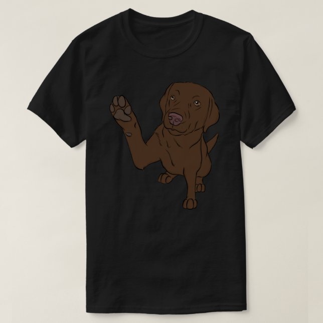 Camiseta T-Shirt Clássico Labrador de Alto Chocolate.png (Frente do Design)