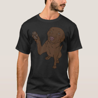 Camiseta T-Shirt Clássico Labrador de Alto Chocolate.png