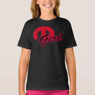 Camiseta T-Shirt Clássico M GIRL, preto e vermelho