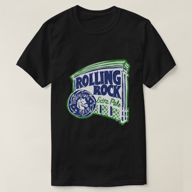 Camiseta T-Shirt clássico Rolling Rock POP (Frente do Design)