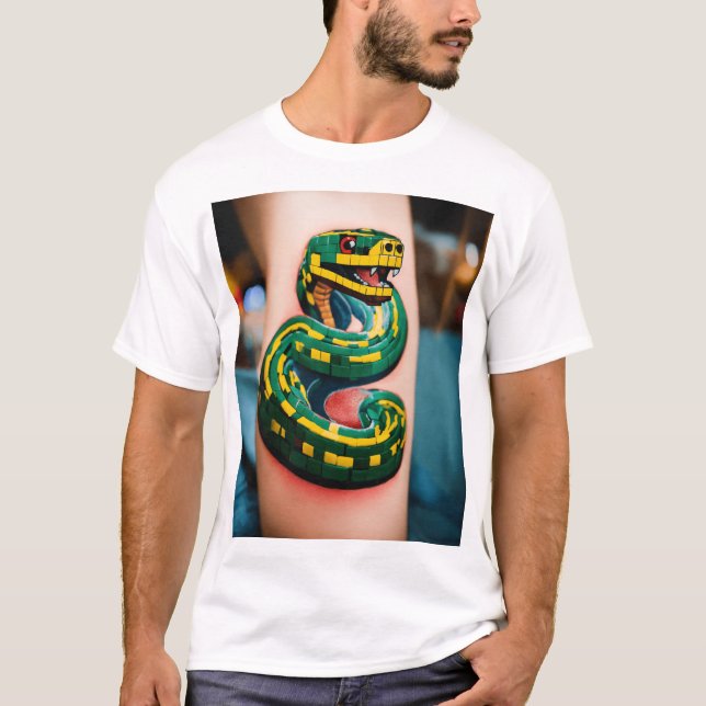 Camiseta T-shirt Cobra de tatuagem (Frente)