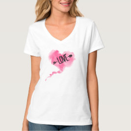 Camiseta T-shirt Cœur nuage rose