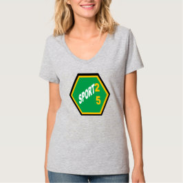 Camiseta T-shirt col V femme  AFRICA  SPORT 25