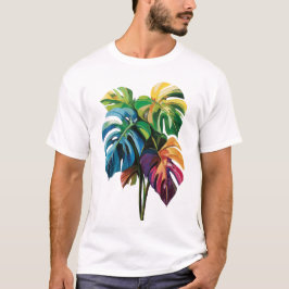 Camiseta T-Shirt Colorida Monstera Leaf