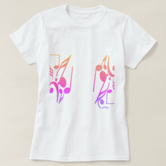 Camiseta T-Shirt Colorida Sheet Music
