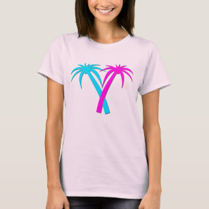 Camiseta T-shirt colorido das palmeiras