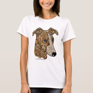 Camiseta T-shirt colorido do cão do Doodle de Whippet