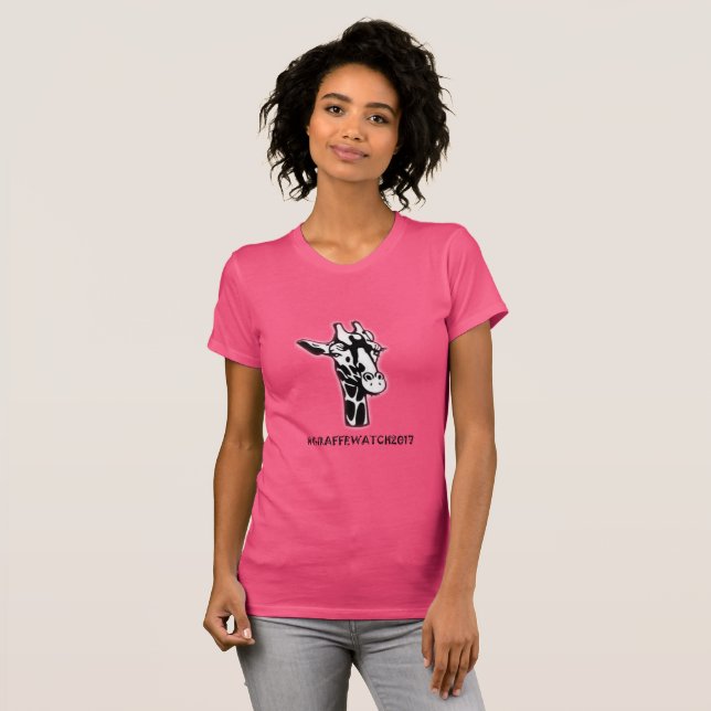 Camiseta T-shirt colorido #GiraffeWatch2017 (mulheres) (Frente Completa)