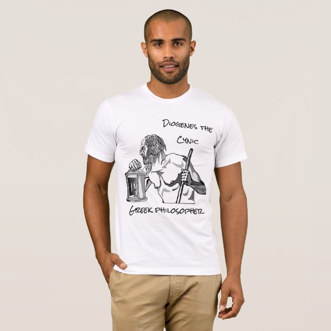 Camiseta T-shirt com a imagem do filósofo Diogenes (Frente Completa)