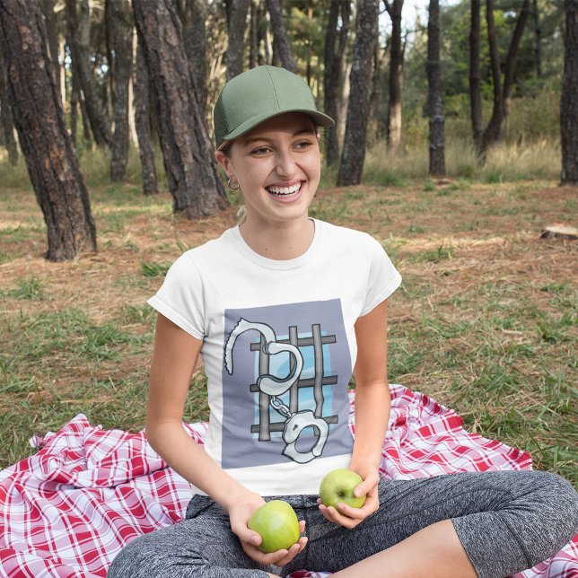 Camiseta T-Shirt com algemas de prisão (Criador carregado)