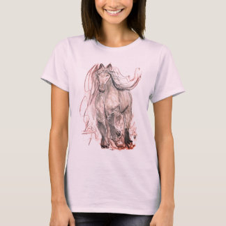 Camiseta T-Shirt com alimentação de cavalos