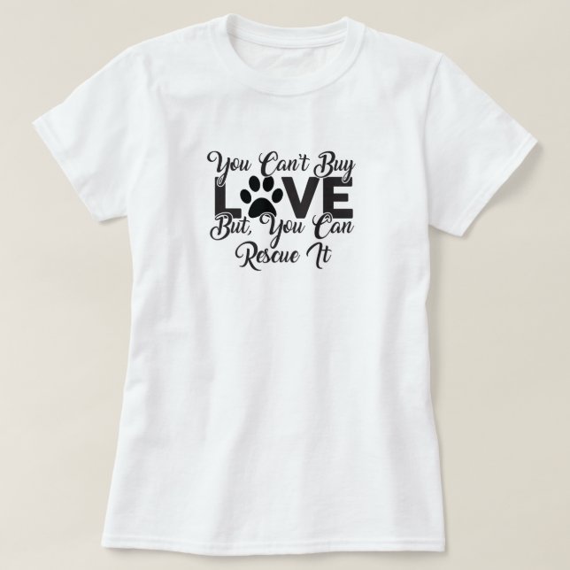 Camiseta T-Shirt Com Amor De Cachorro De Emergência (Frente do Design)