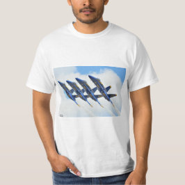 Camiseta T-Shirt com ângulos azuis
