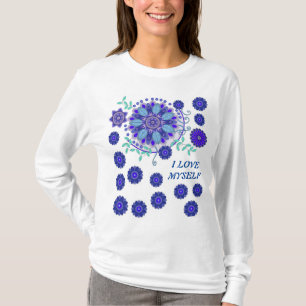 CAMISETA T-SHIRT COM ARTE CRIATIVA DE FLORES