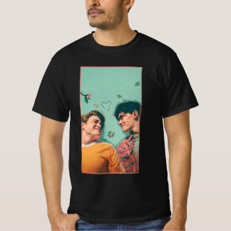 Camiseta T-Shirt com banda desenhada do coração
