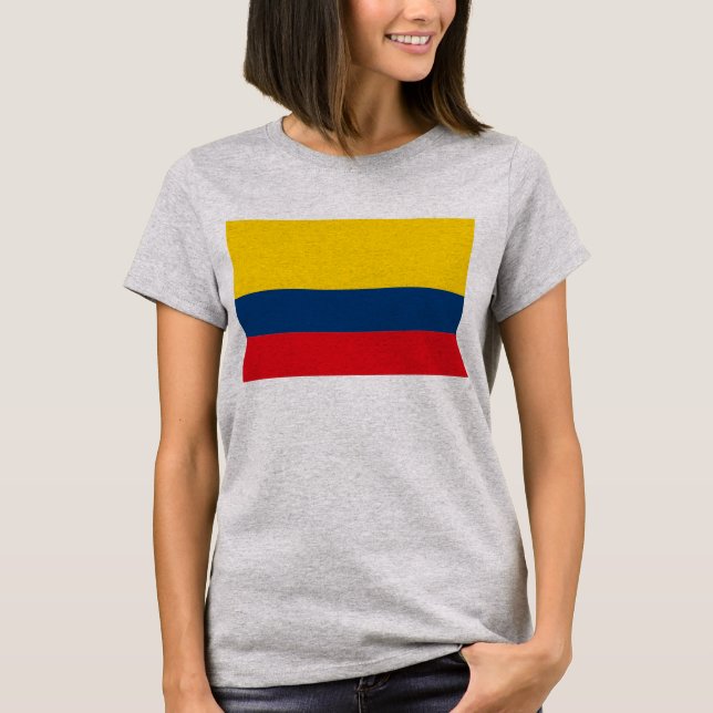 Camiseta T-shirt com bandeira da Colômbia (Frente)