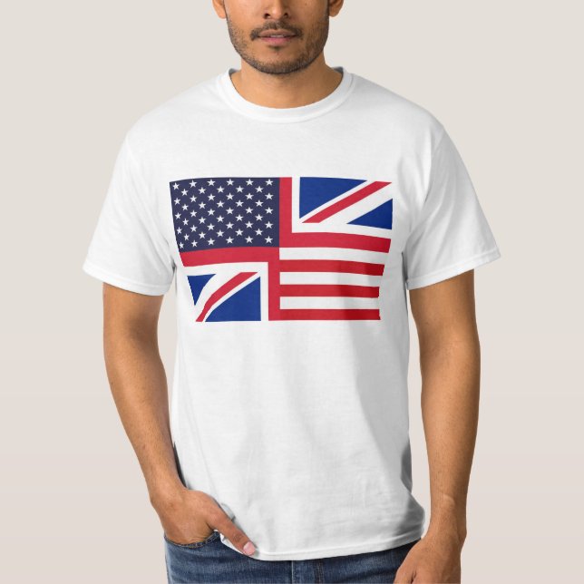 Camiseta T-shirt com bandeira dos Estados Unidos e união (Frente)