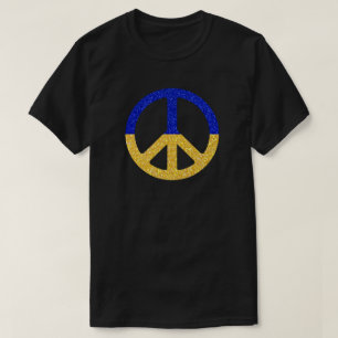 Camiseta T-Shirt Com Bandeira Ucraniana De Paz