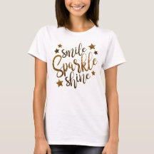 T-Shirt com Brilho de Sorriso