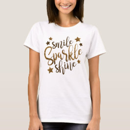 Camiseta T-Shirt com Brilho de Sorriso