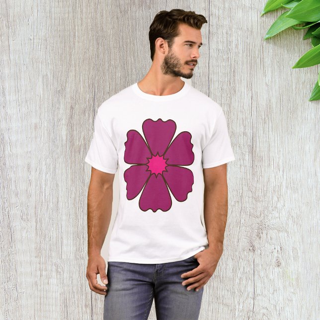 Camiseta T-Shirt Com Canetas De Flor Roxo (Criador carregado)