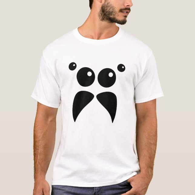 Camiseta T-Shirt Com Cara De Aranha Pulando (Frente)