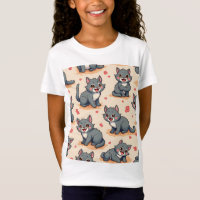 T-Shirt com caráter de animal fofo