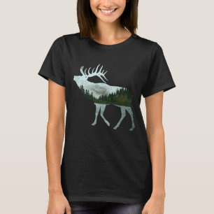 Camiseta T-Shirt com CENERIA DE PAISAGEM ELK NATURE