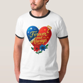 Camiseta T-Shirt com Chave de Coração para Sempre | Gratuit