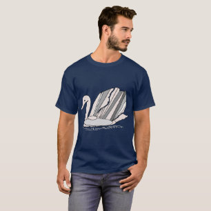 Camiseta T-shirt com cisne do art deco