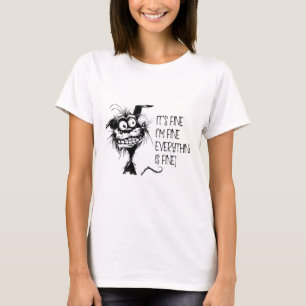 Camiseta T-shirt com citação louca de cão