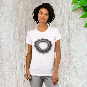 Camiseta T-Shirt com Cog de Engrenagens Metálicas