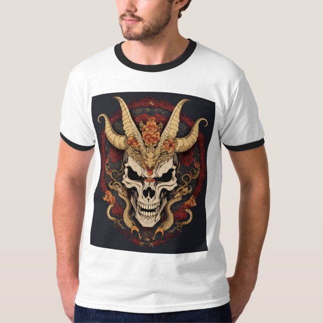 Camiseta T-Shirt com Colagem de Metal Mortal - Occulto Esno (Frente)