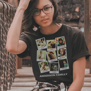 Camiseta T-Shirt com colagem de montagem de fotos personali