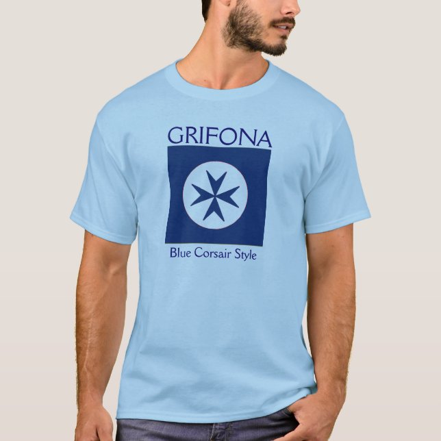 Camiseta T-Shirt com contraste de ESTILO BLUE CORSAIR (Frente)