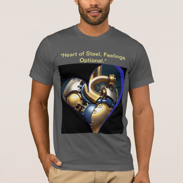 Camiseta T-Shirt com Coração Mecânico (Frente)