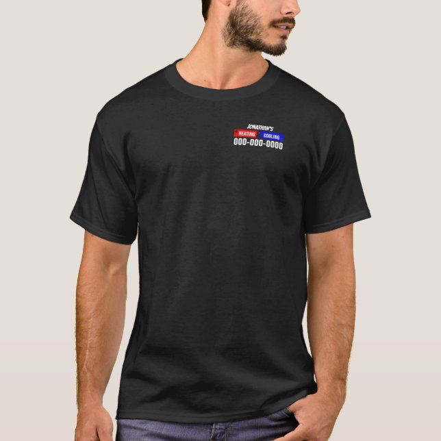 Camiseta T-Shirt com cores escuras de aquecimento e arrefec (Frente)