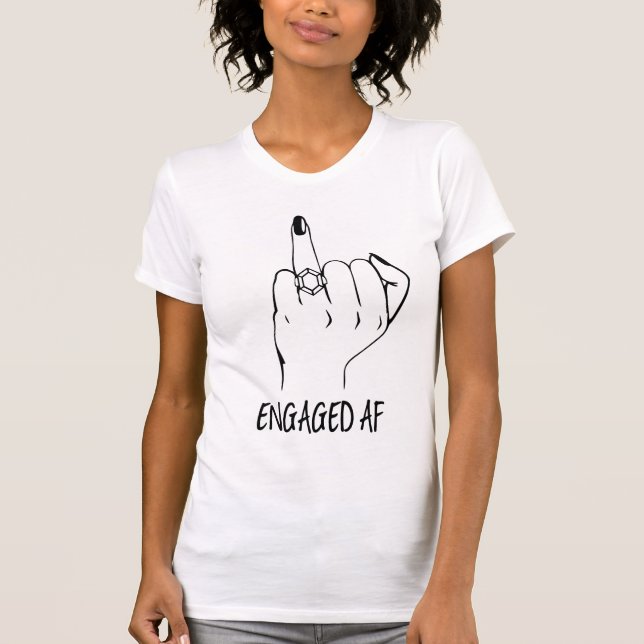 Camiseta T-Shirt com Dedo Envolvido dos Bolsas AF Envolvido (Frente)