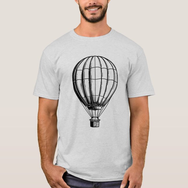 Camiseta T-Shirt com Desenho de Tinta Mínima de Ar Quente (Frente)