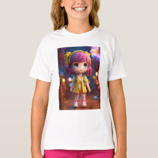 Camiseta T-Shirt com design de menina