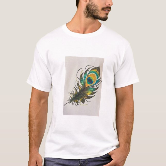 Camiseta T-Shirt com design de pena (Frente)