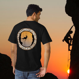 Camiseta T-Shirt com Design Redondo de Seixos de Escalada d