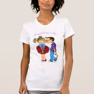 Camiseta T-Shirt com dia de os namorados de Casal Bonito