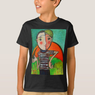 Camiseta T-shirt com do "imagem estilizado do gênio menino"